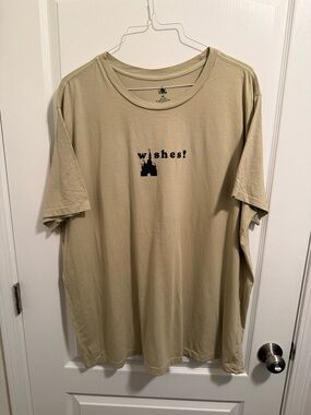 Disney Beige Wishes! Castle Graphic Short Sleeve Tee from Disney World Size XXL